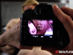 Arsch, Tussi, Blasen, Lecken, Natürlichen titten, Muschi, Flotter dreier, Titten