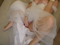 Grosser arsch, Braut, Spermaladung, Kleid, Riesig, Titten, Hochzeit, Hure