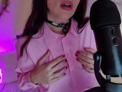 Sensual drool fetish with messy nipple JOI from Asmrbabe