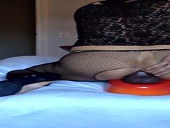 In den arsch, Grosser schwanz, Dildo, Absätze, Strümpfe, Spielzeuge