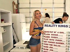 Tetas grandes, Rubia, Mamada, Morena, Tetona, Dinero, Realidad, Trio