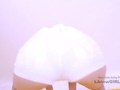 Cute young girl practice on daddy s big knob