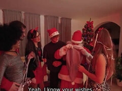Santa uses huge cock to dominate that gorgeous pussy