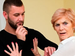 デカパイ, ブロンド, フェラチオ, 指いじり, 熟年, 自然山雀, 剃毛, ストッキング