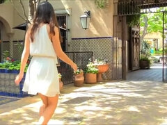 Melody's Outdoor Christmas Solo: Upskirt Voyeur