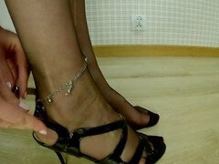 Negro, Vestido, Pies, Dominacion femenina, Nylon, Pantaletas, Medias largas