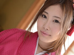Yui Shiina wearing a kimono while fucked by her hubby