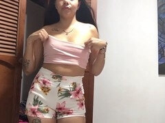 Smoking hot babe stars in a film while dancing and flaunting her boobs