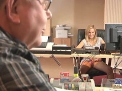 Blonde Office Secretary Kandi: Wet Pussy & Deepthroat Action