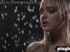 Glorious blondie COUGAR Kenna James passion striptease and steaming posing sesh