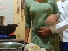 Indian cougar is getting screwed in the kitchen instead of making lunch for her hubby