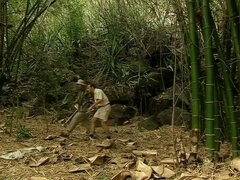 アナル, お尻, 美女, ブロンド, フェラチオ, イく瞬間, オーガズム, 三人