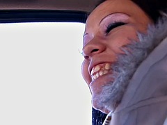 お尻, 美女, 美人, フェラチオ, 茶髪の, チン, 異人種間, アウトドア