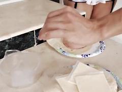 Busty redhead french maid getting fucked: Big Tits, Big Ass  Blowjob Porn