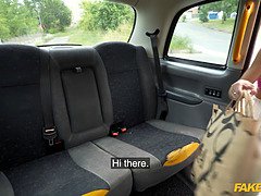 Sexy Brunette in Fake Taxi gets her small tits bouncing while getting pounded hard