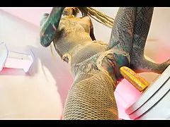 アナル, お尻, ブロンド, Hd, なめる, オマンコ, タトゥー, オッパイの