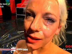 In den arsch, Blondine, Sperma im mund, Spermaladung, Fett, Gruppensex, Deutsch, Milf