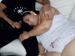 Verga grande, Pareja, Hija, Europeo, Besar, Latina, Mamá, Chupando