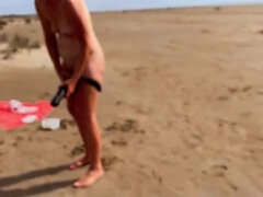 Strand, Man die toekijkt, Vies praten, Dominante vrouw, Hd, Vernedering, Naakt, Naakt