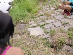 Evelyn Neill gets picked up for a quick fuck in public for some quick cash