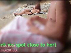 Strand, Grosse titten, Geschnappt, Schwanz, Flashen, Handjob, Riesig, Jungendliche (18+)