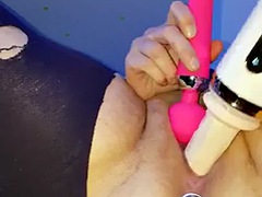 Sex Machine Dildo Hard Pounding with Anal Play