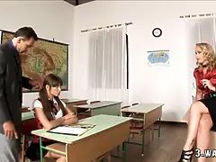 アナル, デカパイ, 茶髪の, 女 人男 人, Hd, 淫乱熟女, ティーン, 三人