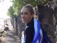 Blondine, Blasen, Fingern, Flashen, Freundin, Nackt, Höschen, Zierlich