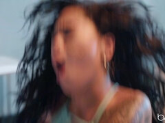 Asiático, Morena, Divertido, Sexo duro, Lencería, Bragas, Coño, Montar