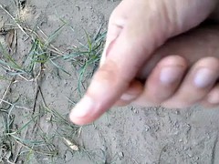 Leie, Spermaladung, Schwul, Handjob, Masturbation, Im freien