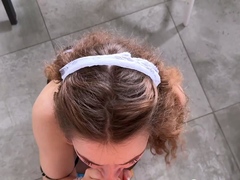 Grosser schwanz, Blasen, Spermaladung, Hardcore, Hd, Hausmädchen, Milf, Pov