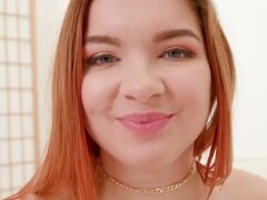 アナル, お尻, チン, 赤毛, ストッキング, ティーン
