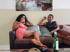 Afrikaans, Enthousiasteling, Lieveling, Grote kont, Zwart, Pornster, Trio