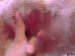 Badkamer, Vingeren, Vriendin, Likken, Kut duiken, Nat