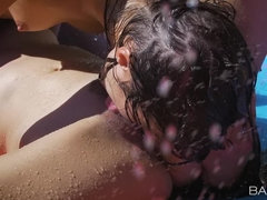 Stellung 69, Tussi, Blondine, Fingern, Lecken, Im freien, Tätowierung, Titten