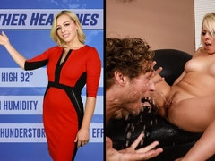 Grosser arsch, Blondine, Blasen, Hundestellung, Handjob, Milf, Tätowierung, Nass