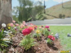 Gardening Hoe - outdoor adventure of young Italian Valentina Nappi, Jessy Jones - reality hardcore