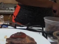 素人, 美女, 黒人, 巨乳な, キッチン, ラティーナ, 赤毛, オッパイの