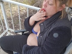 Masturbation, Milf, Im freien, Öffentlich, Abendanzug