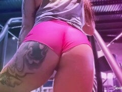 Hottest girl in various styles of rough anal sex and sweating