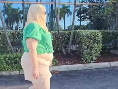 A mysterious man approached Audp123 with a seductive hijab, big butt and curvy figure, ending in kinky action in the parking lot