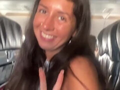 Sucer une bite, Attrapée, Queue, Extrême, Public, Hôtesse de l'air, Adolescente, Nénés