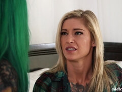 Blonde, Kissing, Lesbian, Tattoo