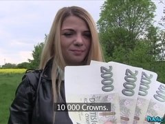 ブロンド, フェラチオ, チン, お金, ハメ撮り, 公共, 現実, ティーン