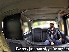 Busty british cabbie fingered and fucked