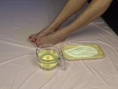 Leie, Extrem, Füsse, Fetisch, Herrin, Russisch, Elasthan, Toilette