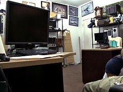 Small tits blond babe nailed by pawn guy