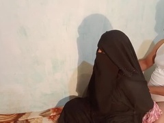 Hijab Muslim Desi Bhabhi Indian Hot Pussy Sex with Glaab