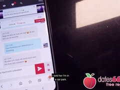 Amateur, Gros seins, Blonde, Voiture, Allemand, Hd, De plein air, Petite femme