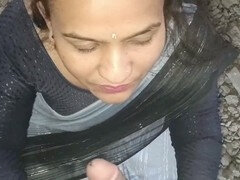 Steamy close-up amateur blowjob with a hot Indian aunty Kavita Zawazawi